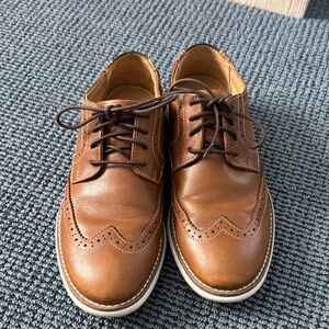 Boys Brown Leather Wingtip Dress Shoes Johnston & Murphy